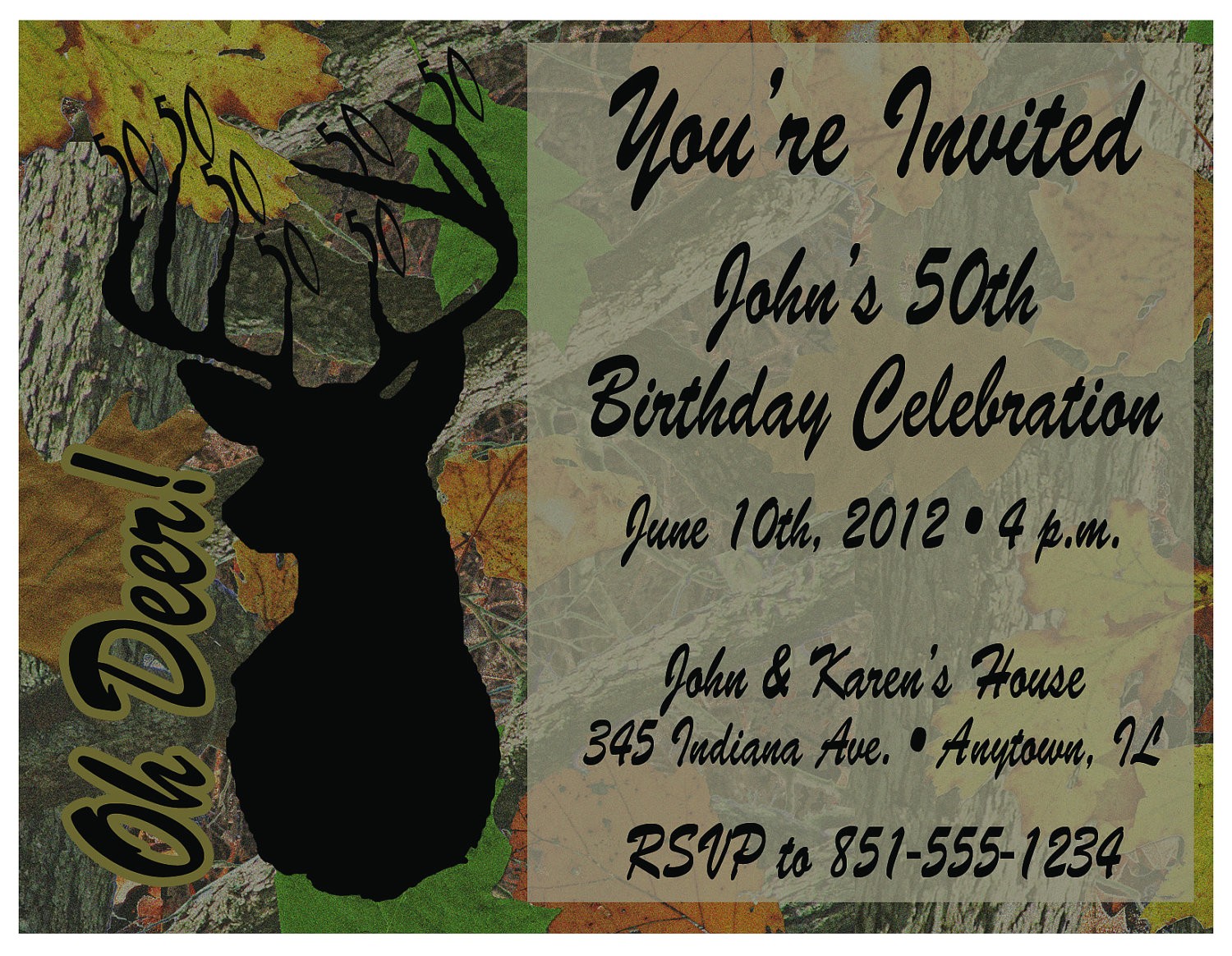 Free Printable Camo Birthday Invitations Free Printable Hunting Birthday Invitations