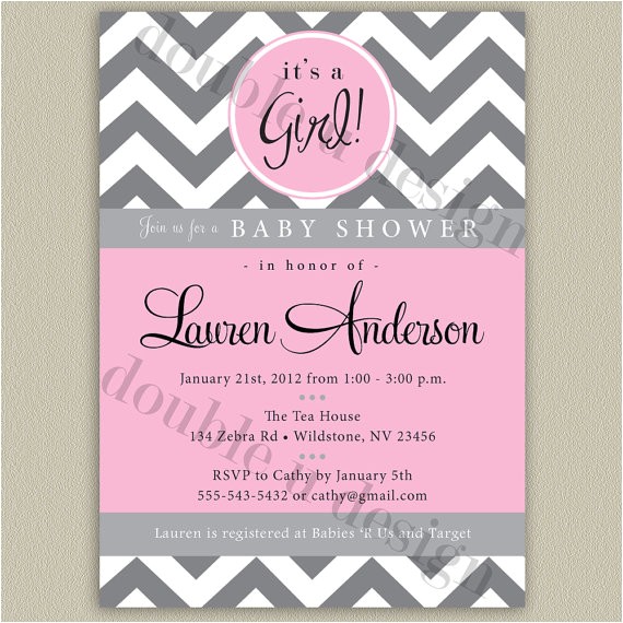 Free Printable Chevron Baby Shower Invitations Chevron Printable Baby Shower Invitation with Color Options