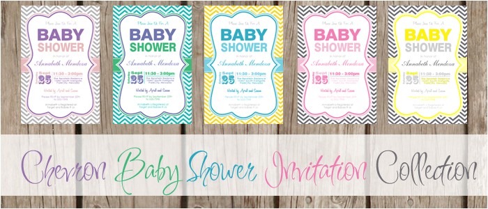 Free Printable Chevron Baby Shower Invitations Free Printable Chevron Baby Shower Invitations