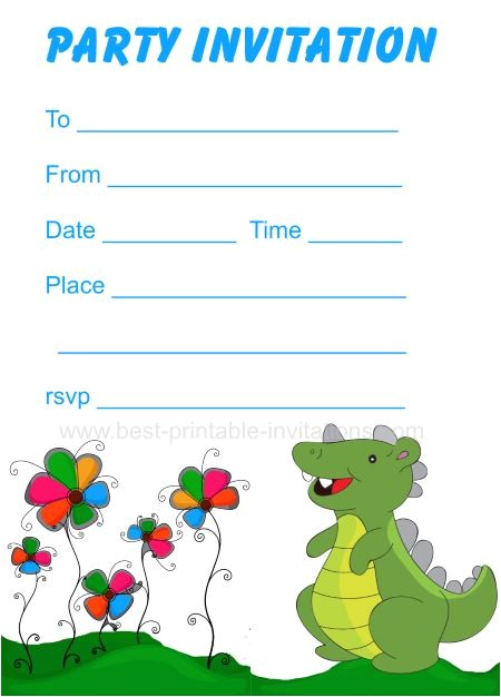 Free Printable Dinosaur Birthday Invitations Printable Dinosaur Birthday Invitations