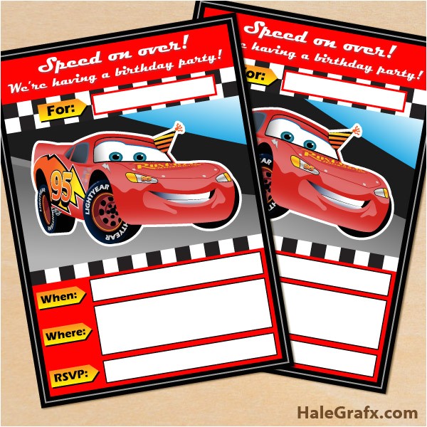 Free Printable Disney Cars Birthday Party Invitations Free Printable Disney Cars Lightning Mcqueen Birthday