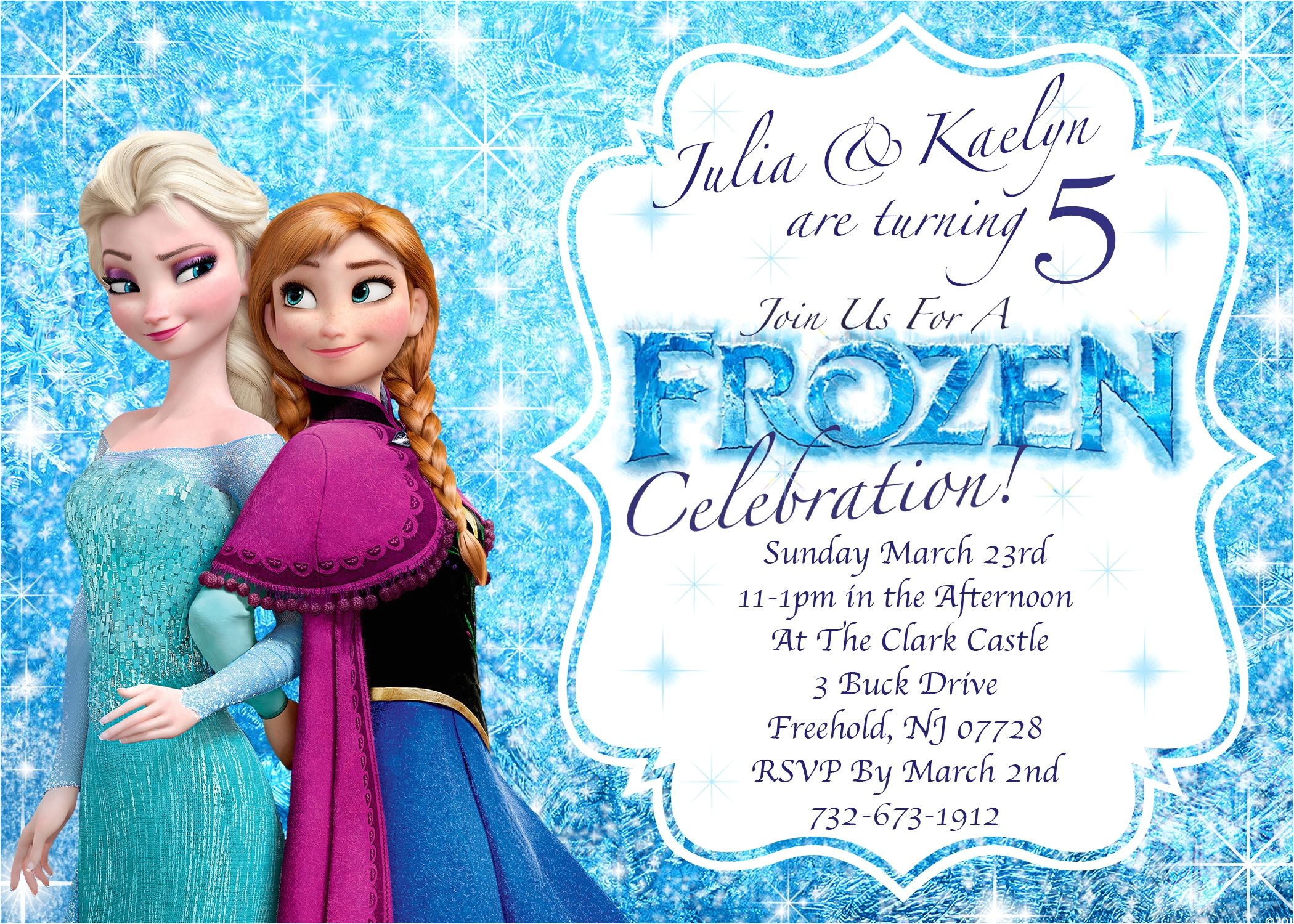 Free Printable Disney Frozen Birthday Invitations Frozen Invitations