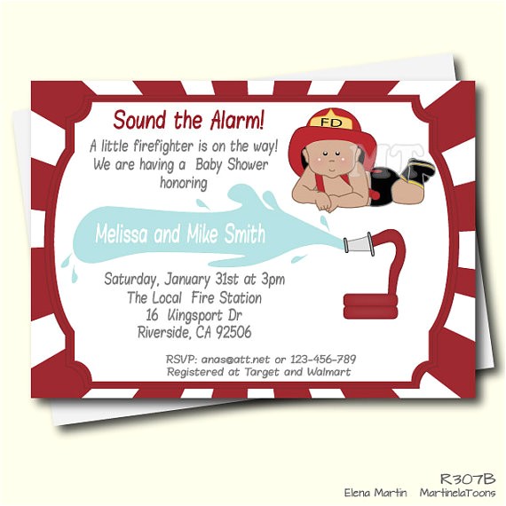 Free Printable Firefighter Baby Shower Invitations Diy Firefighter Baby Shower Invitation African American