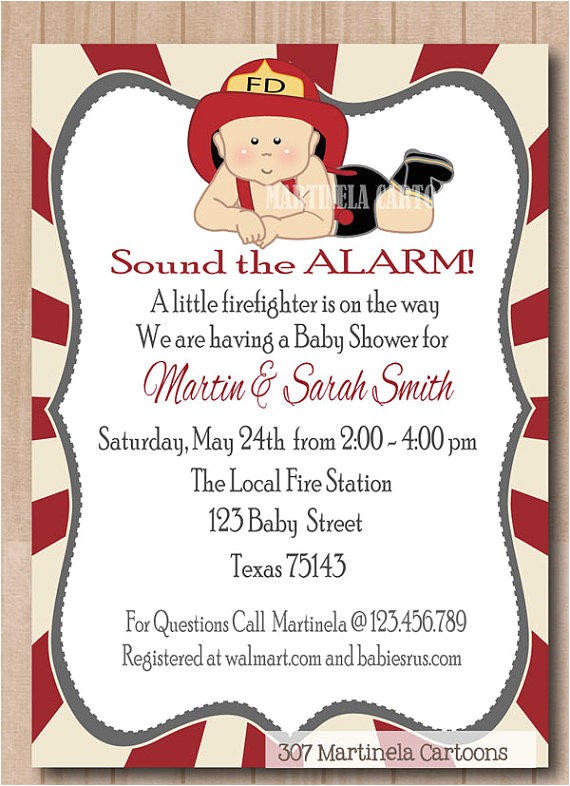 Free Printable Firefighter Baby Shower Invitations Fireman Baby Shower Invitation Fireman From Martinela