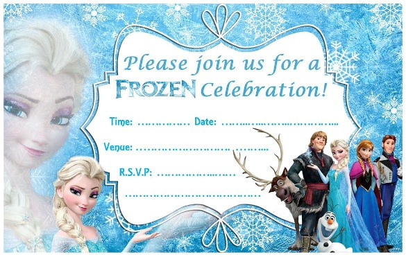 Free Printable Frozen Birthday Invitations Templates 26 Frozen Birthday Invitation Templates Psd Ai Eps