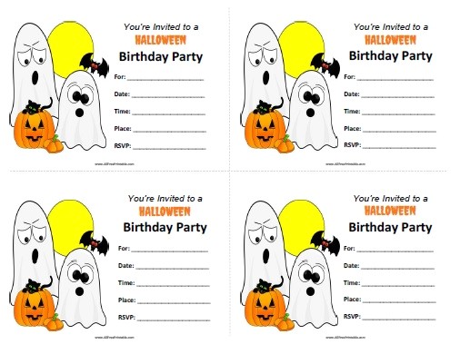 Free Printable Halloween Birthday Party Invitations Templates Halloween Birthday Invitations Free Printable