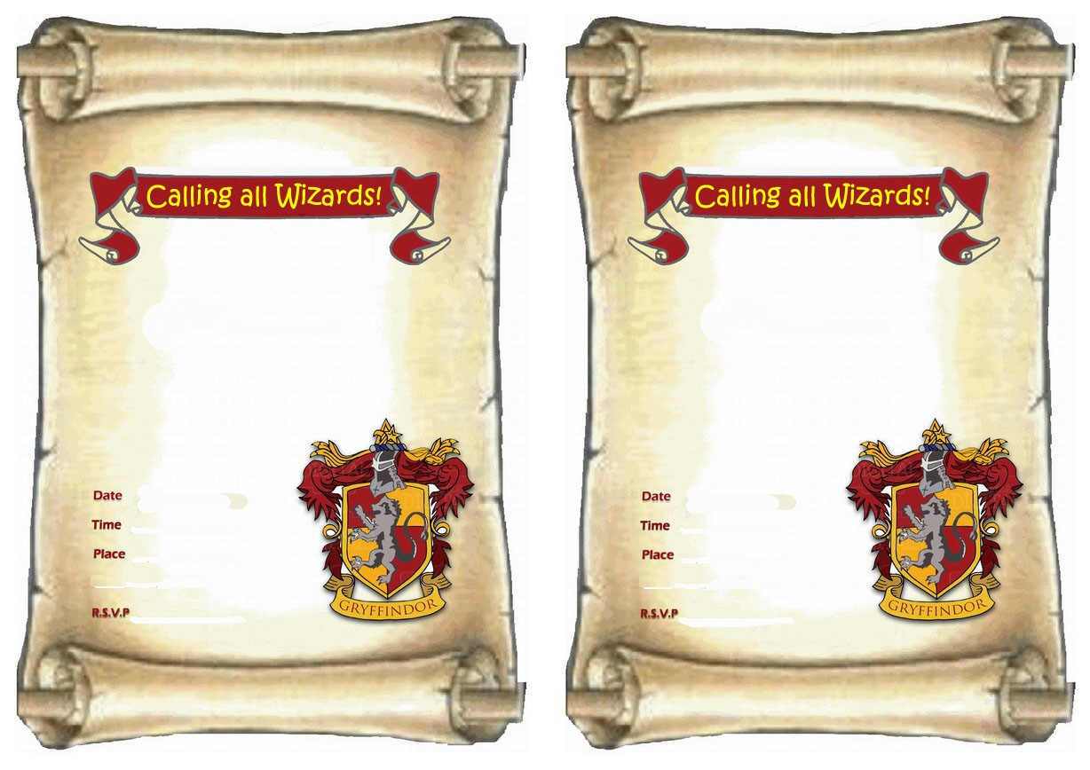 Free Printable Harry Potter Birthday Invitations 9 Best Images Of Harry Potter Invitation Printables Free