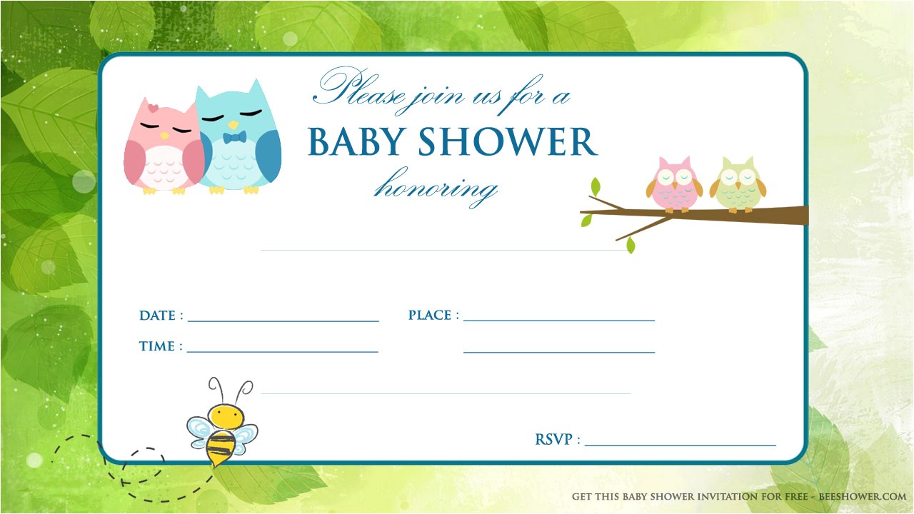 Free Printable Invitations Baby Shower Free Printable Baby Owl Baby Shower Invitation