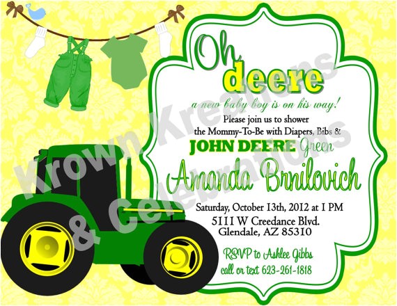 Free Printable John Deere Baby Shower Invitations John Deere Baby Shower Invitations Template