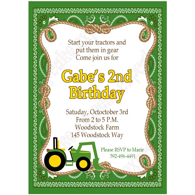 Free Printable John Deere Baby Shower Invitations John Deere Inspired Printable Invitation 5 Diy Green Yellow