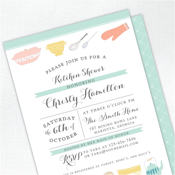 Free Printable Kitchen Bridal Shower Invitations Bridal Shower Invitations Free Printable Kitchen Bridal
