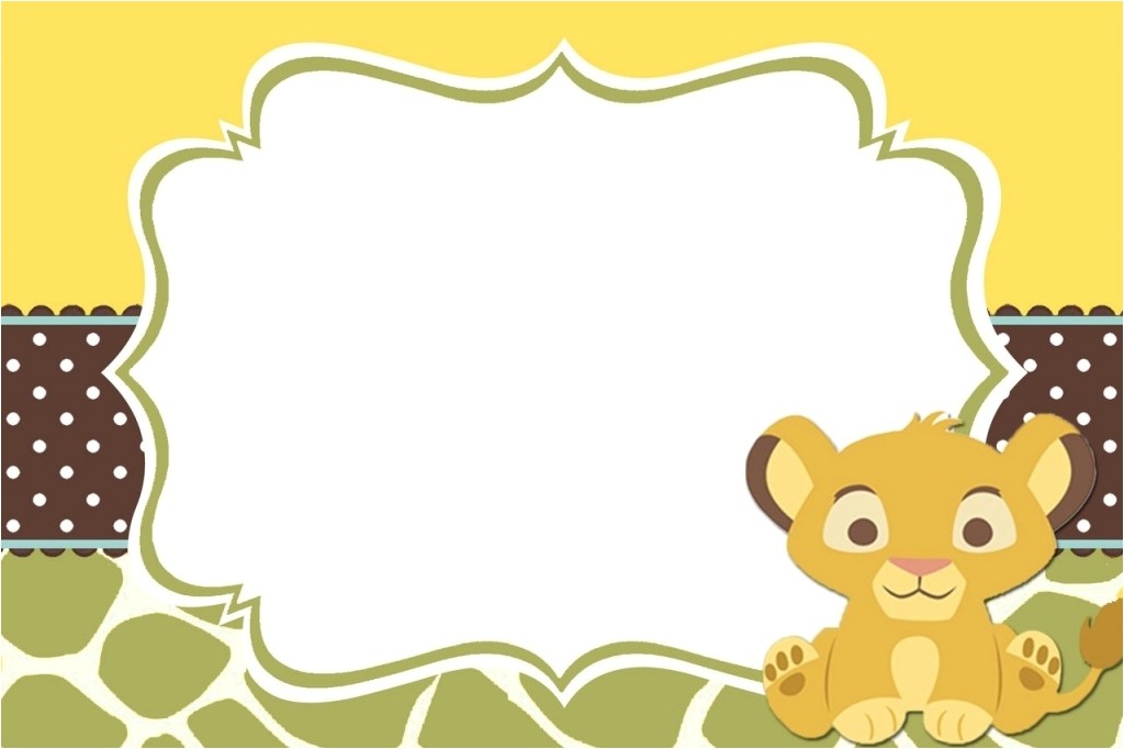 Free Printable Lion King Baby Shower Invitations 9 Free Lion King Baby Shower Invitations