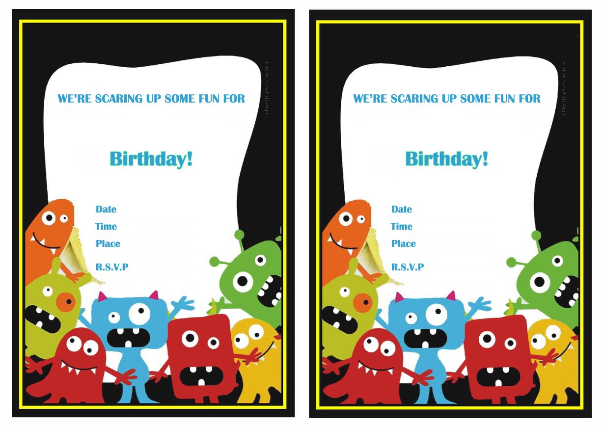 Free Printable Monster Birthday Invitations Monsters University Birthday Invitations – Birthday Printable