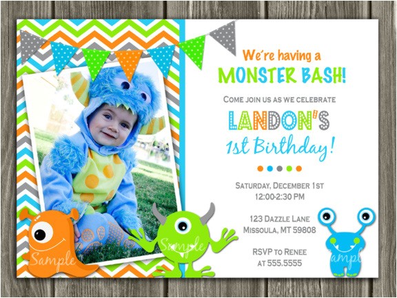 Free Printable Monster Birthday Invitations Printable Boy Monster Birthday Invitation Boy