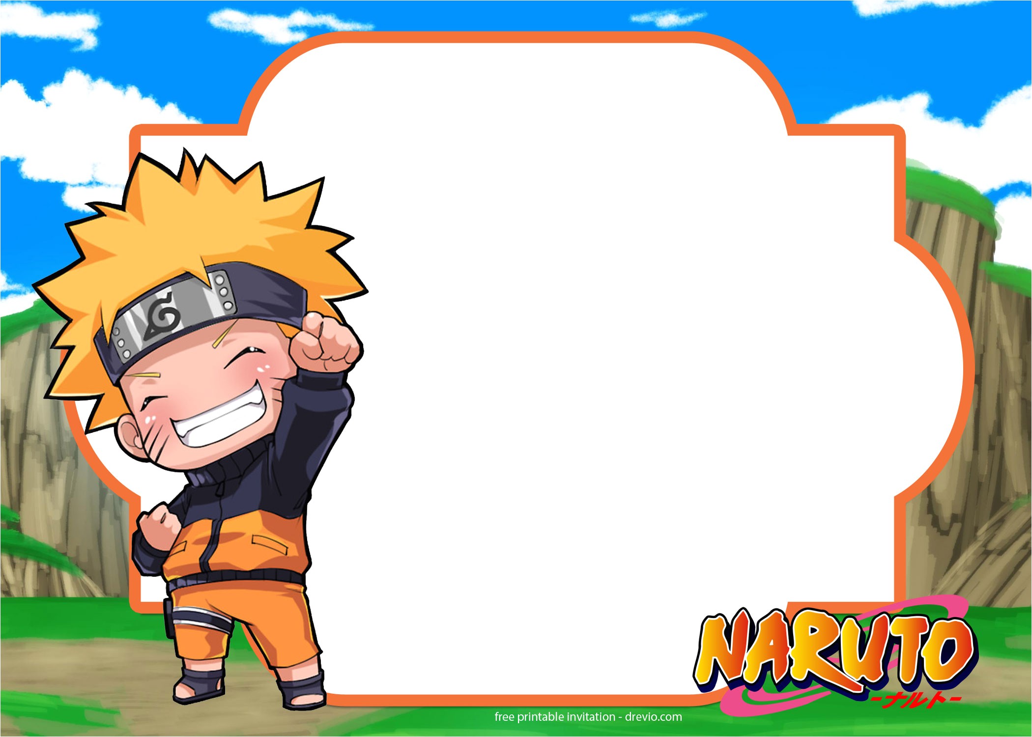 Free Printable Naruto Birthday Invitations Free Printable Naruto Birthday Invitation Template