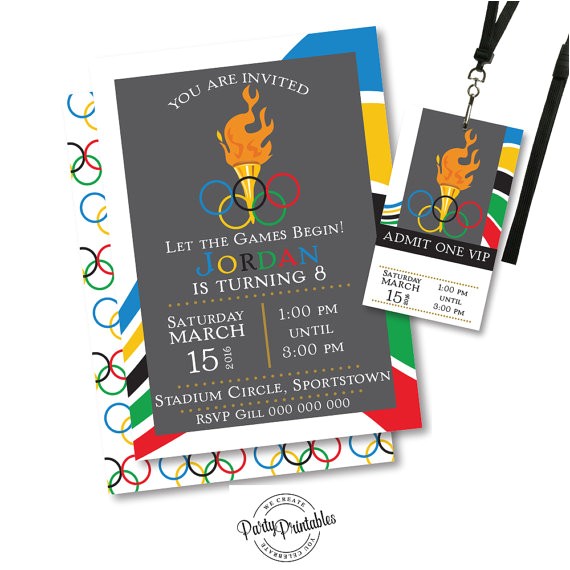 Free Printable Olympic Birthday Party Invitations Olympic Party Invitation