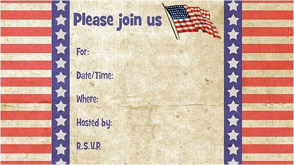 Free Printable Patriotic Birthday Invitations Patriotic Free Printable Fill In Invitations