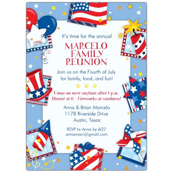 Free Printable Patriotic Birthday Invitations Patriotic Party Invitations