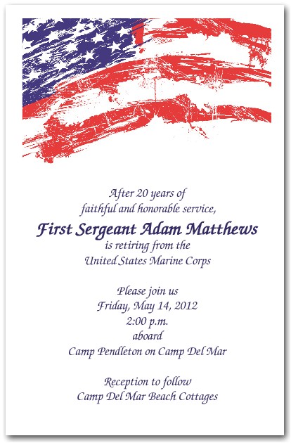 Free Printable Patriotic Birthday Invitations Usa Flag Invitations 4th Of July Invitations Military