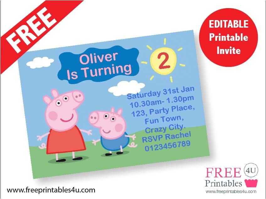 Free Printable Peppa Pig Birthday Invitations Free Peppa Pig Invites Freeprintables4u Free Printable Peppa Pig Birthday Invitations Free Peppa Pig Invites Freeprintables4u