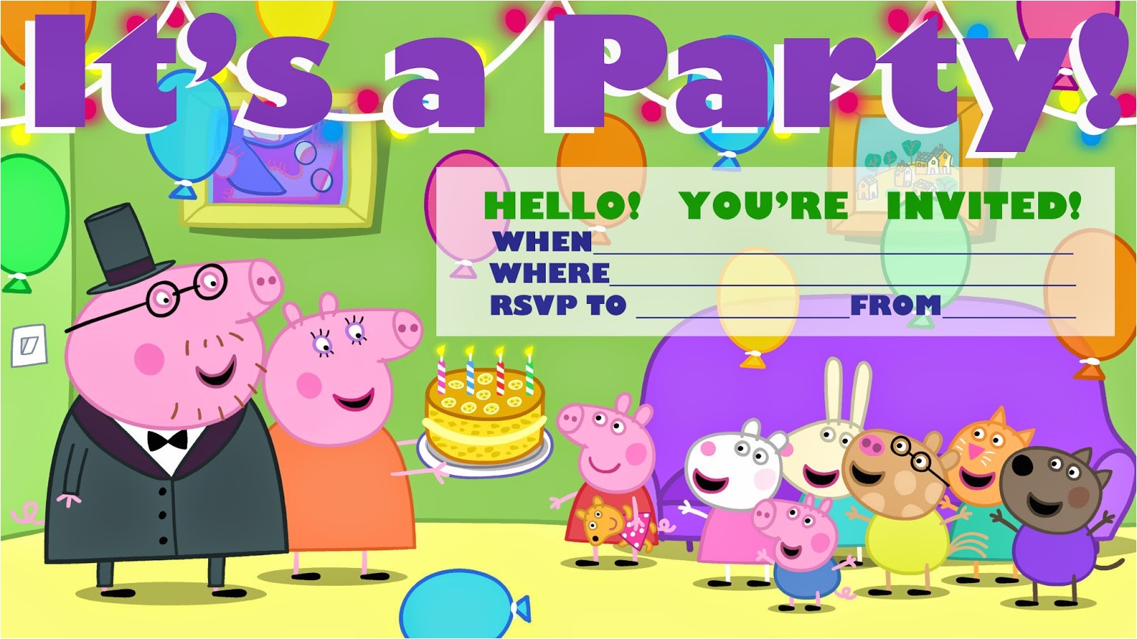 Free Printable Peppa Pig Birthday Invitations Invitations for Sleepover Party Free Printable Peppa Pig Birthday Invitations Invitations for Sleepover Party