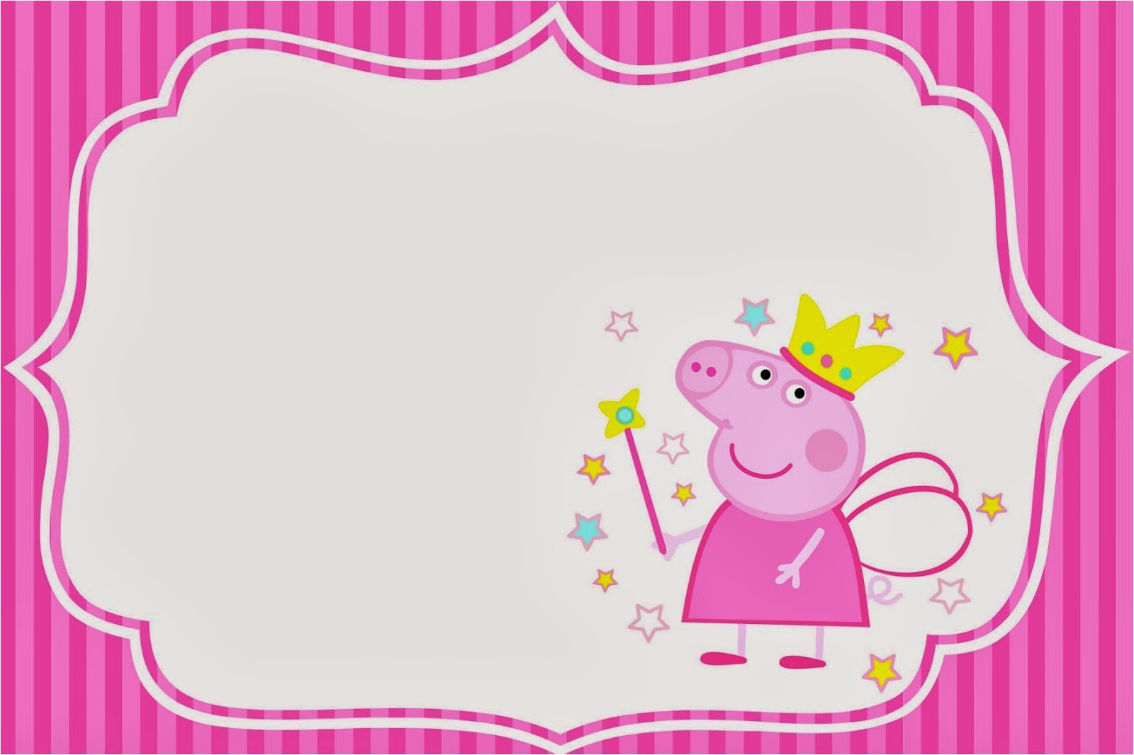 Free Printable Peppa Pig Birthday Invitations Peppa Pig Fairy Invitations and Free Party Printables Free Printable Peppa Pig Birthday Invitations Peppa Pig Fairy Invitations and Free Party Printables