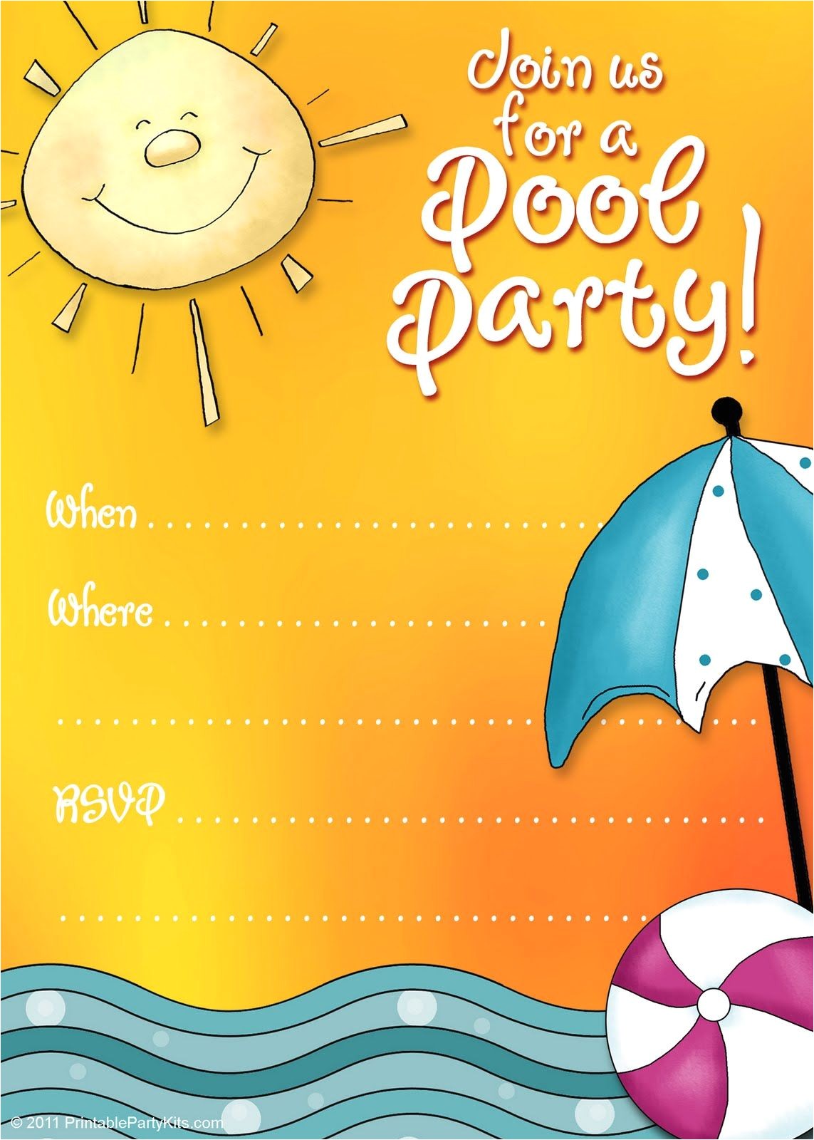 Free Printable Pool Party Birthday Invitations Free Printable Party Invitations Free Printable Pool