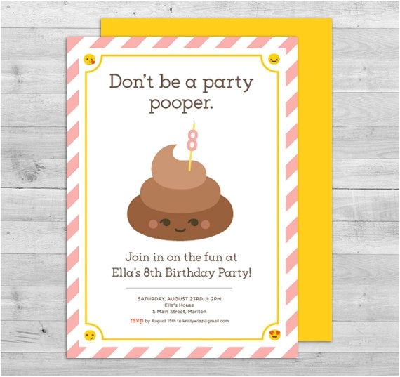 Free Printable Poop Emoji Birthday Invitations 115 Best Images About Emoji Party On Pinterest Party