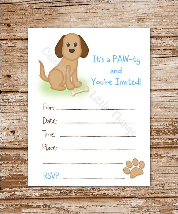 Free Printable Puppy Birthday Invitations Unavailable Listing On Etsy