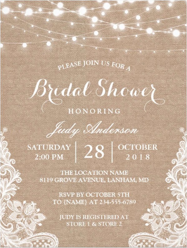 Free Printable Rustic Bridal Shower Invitation Templates Free Bridal Shower Invitations