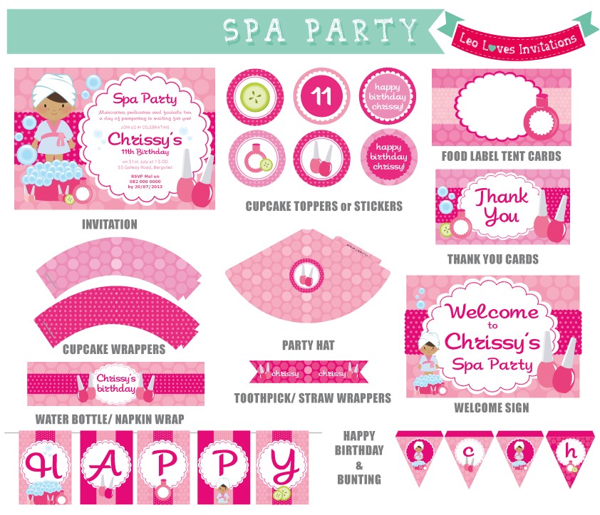 Free Printable Spa Birthday Invitations 9 Best Images Of Spa Party Free Printables Free