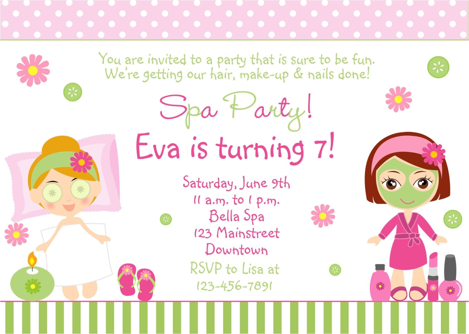 Free Printable Spa Birthday Invitations Free Spa Party Invitations Printables Girls Invitetown