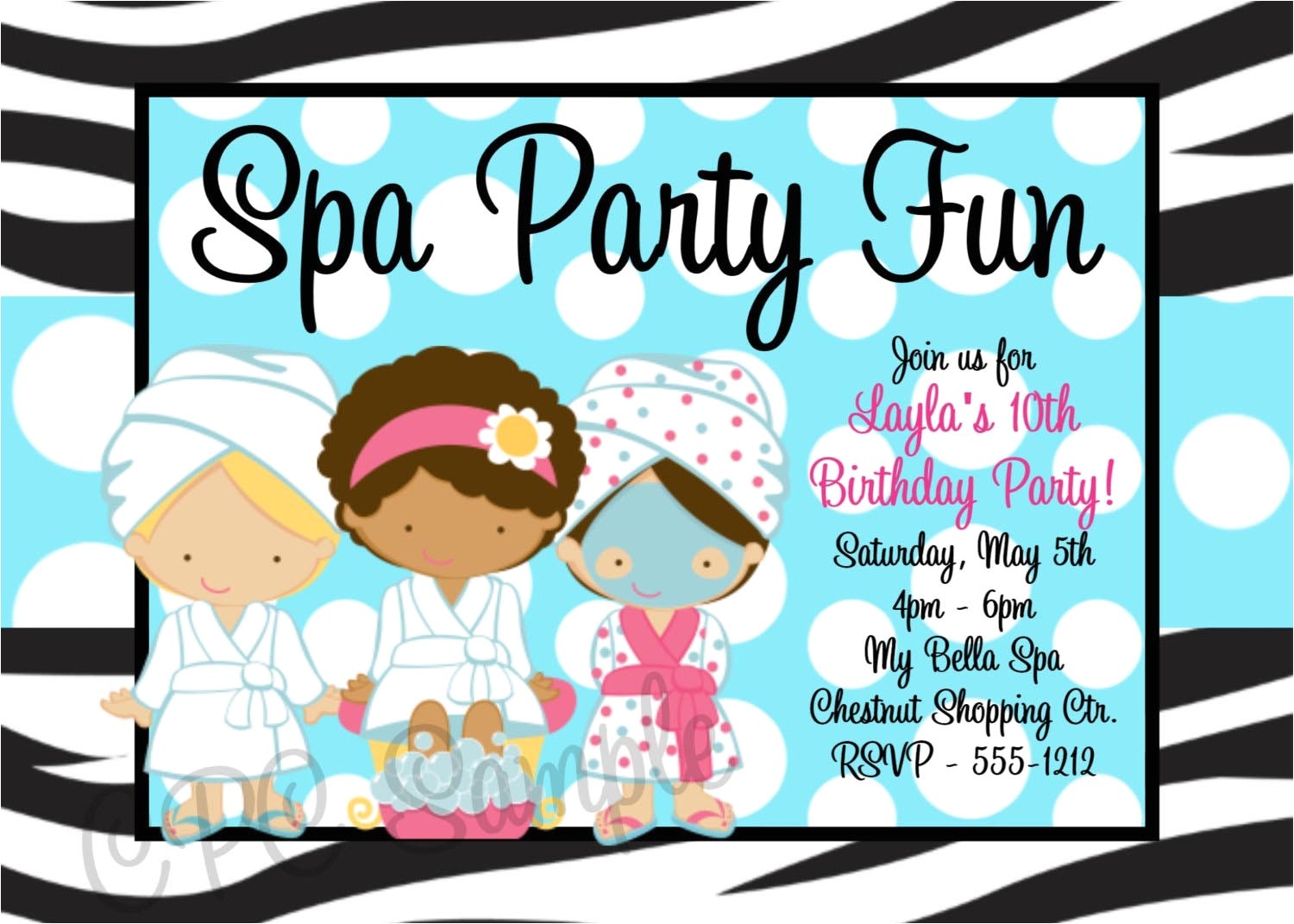 Free Printable Spa Birthday Invitations Printable Spa Party Invitations Home Party Ideas