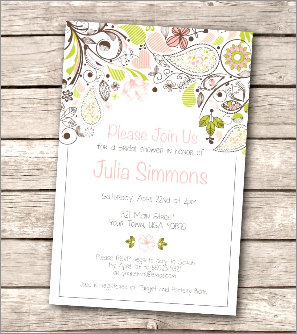 Free Printable Vintage Baby Shower Invitations Free Bridal Shower Invitation Templates for Microsoft Word