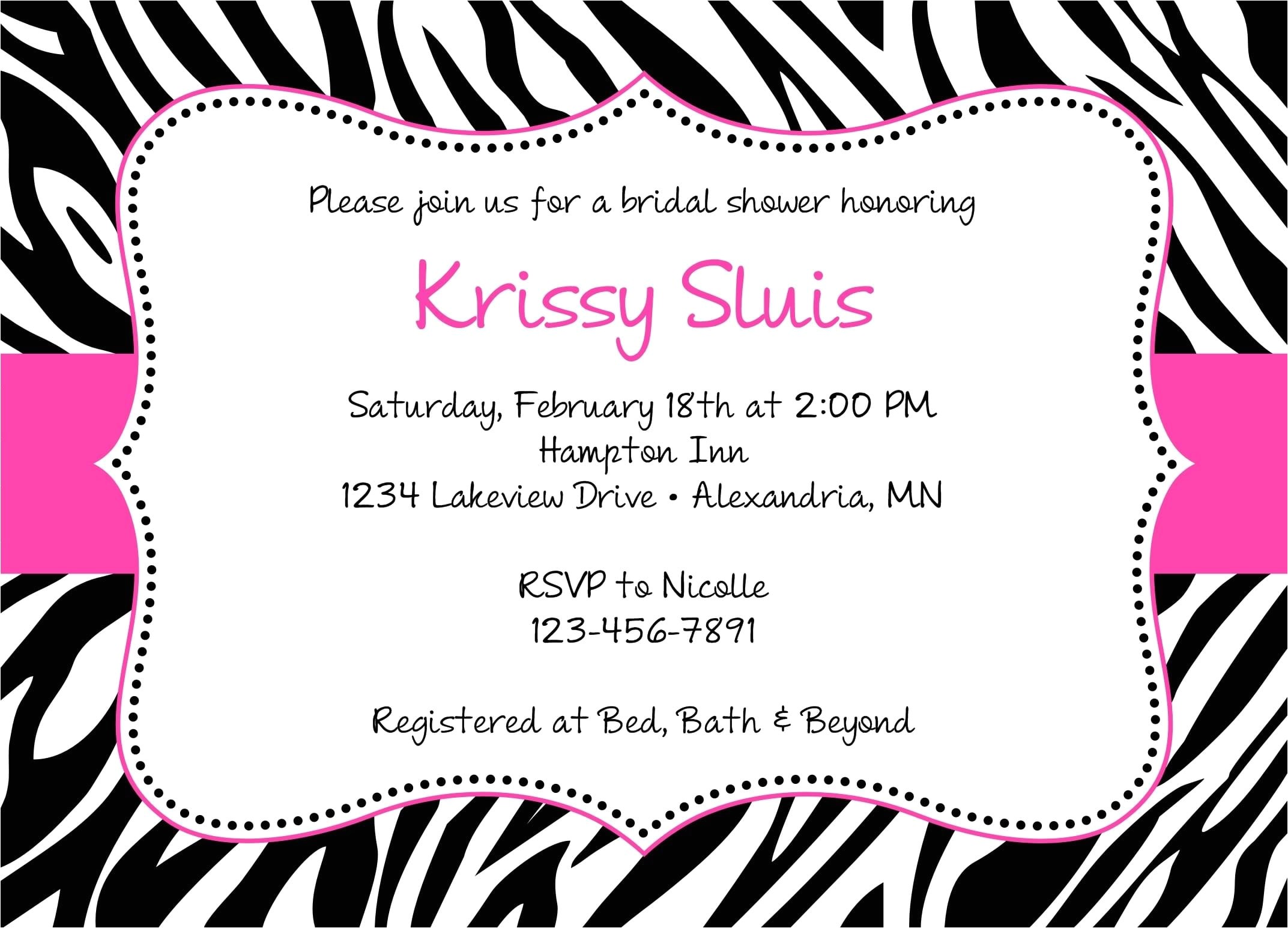 Free Printable Zebra Print Baby Shower Invitations Free Pink Zebra Baby Shower Invitation Template Tag