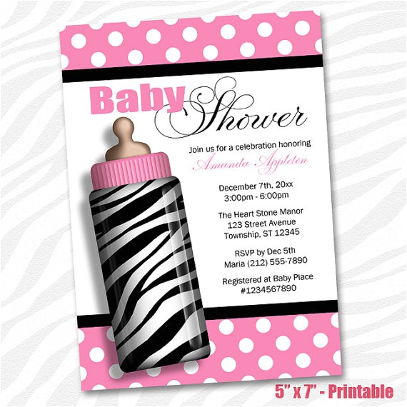 Free Printable Zebra Print Baby Shower Invitations Unavailable Listing On Etsy