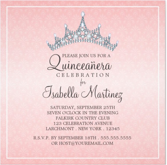 Free Quinceanera Invitations Templates Quinceanera Invitations Template 24 Free Psd Vector