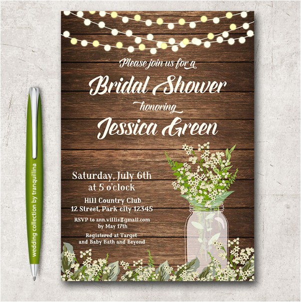 Free Rustic Bridal Shower Invitation Templates 14 Printable Bridal Shower Invitations Examples