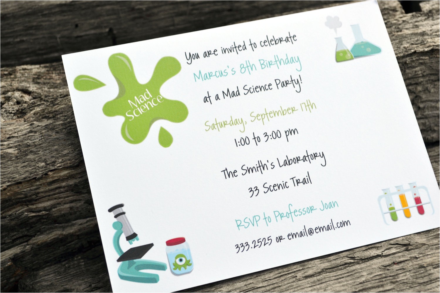 Free Science Birthday Party Invitation Templates Science Birthday Party Invitations