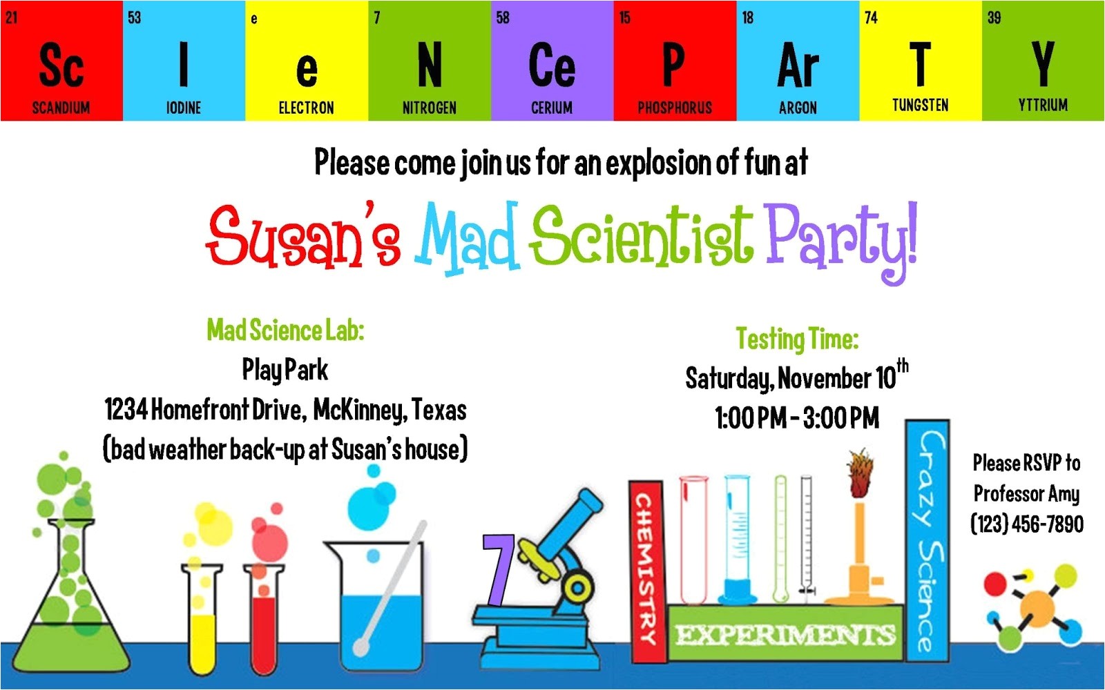 Free Science Birthday Party Invitation Templates Science Birthday Party Invitations