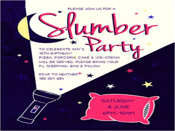 Free Slumber Party Invitations 17 Slumber Party Invitations Free Psd Ai Vector Eps