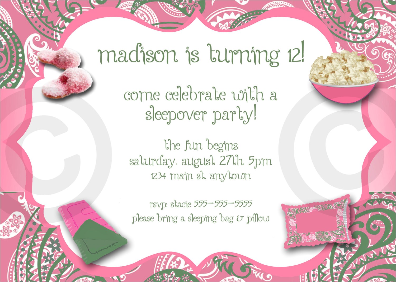 Free Slumber Party Invitations Free Printable Birthday Invitations for Girls Sleepover