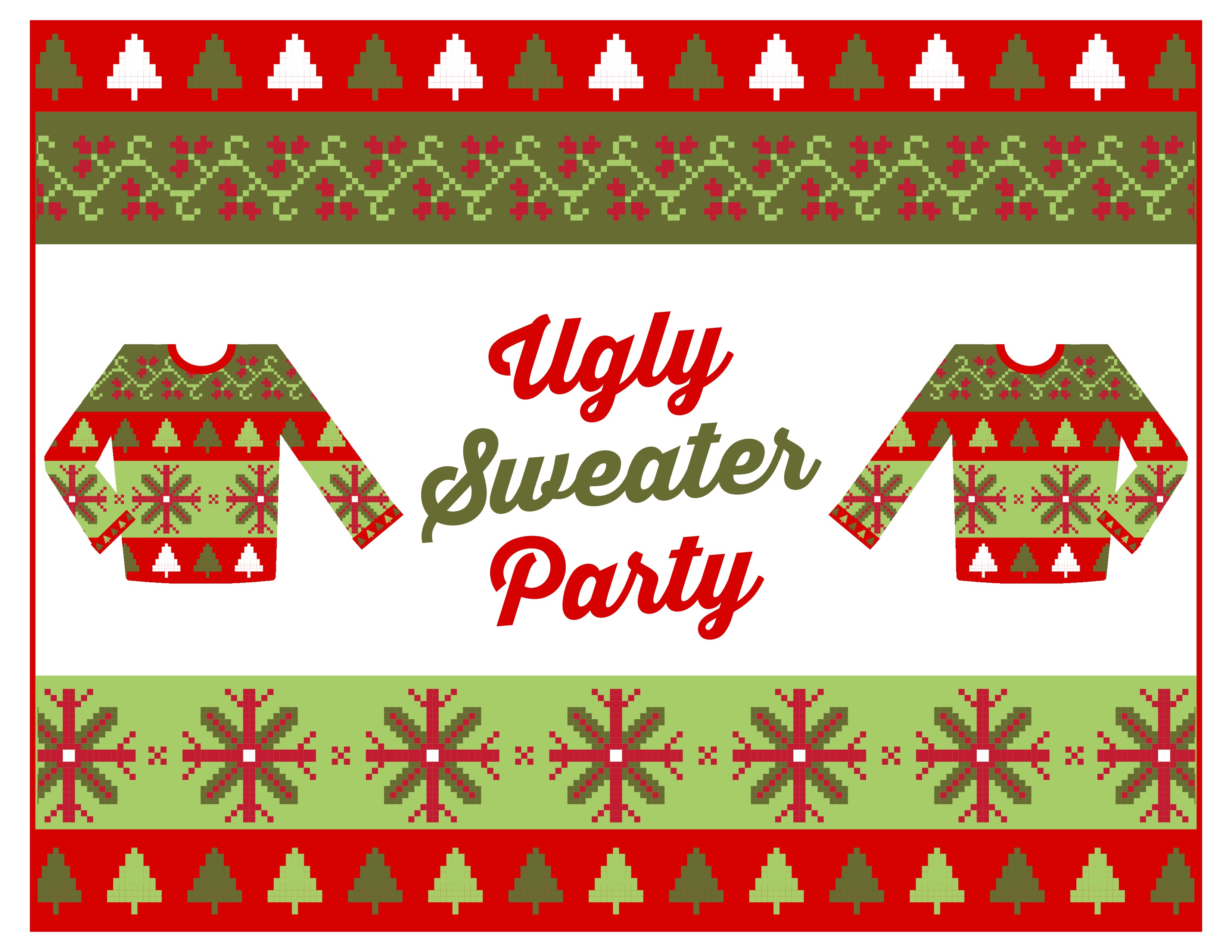 Free Ugly Sweater Party Invites Free Ugly Sweater Party Printables