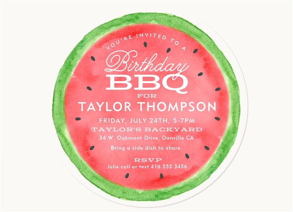 Free Watermelon Birthday Invitations 39 Adult Birthday Invitation Templates Free Sample