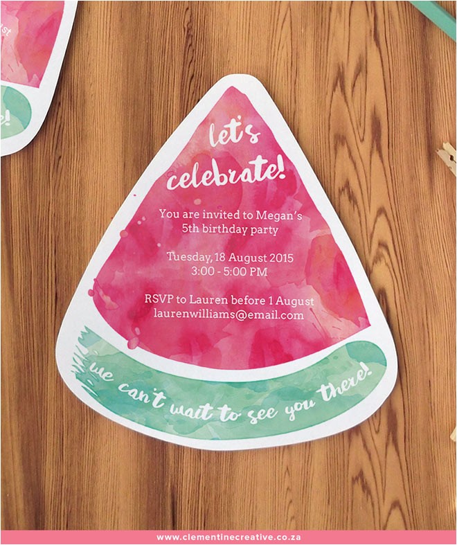 Free Watermelon Birthday Invitations Free Printable Watermelon Party Invites