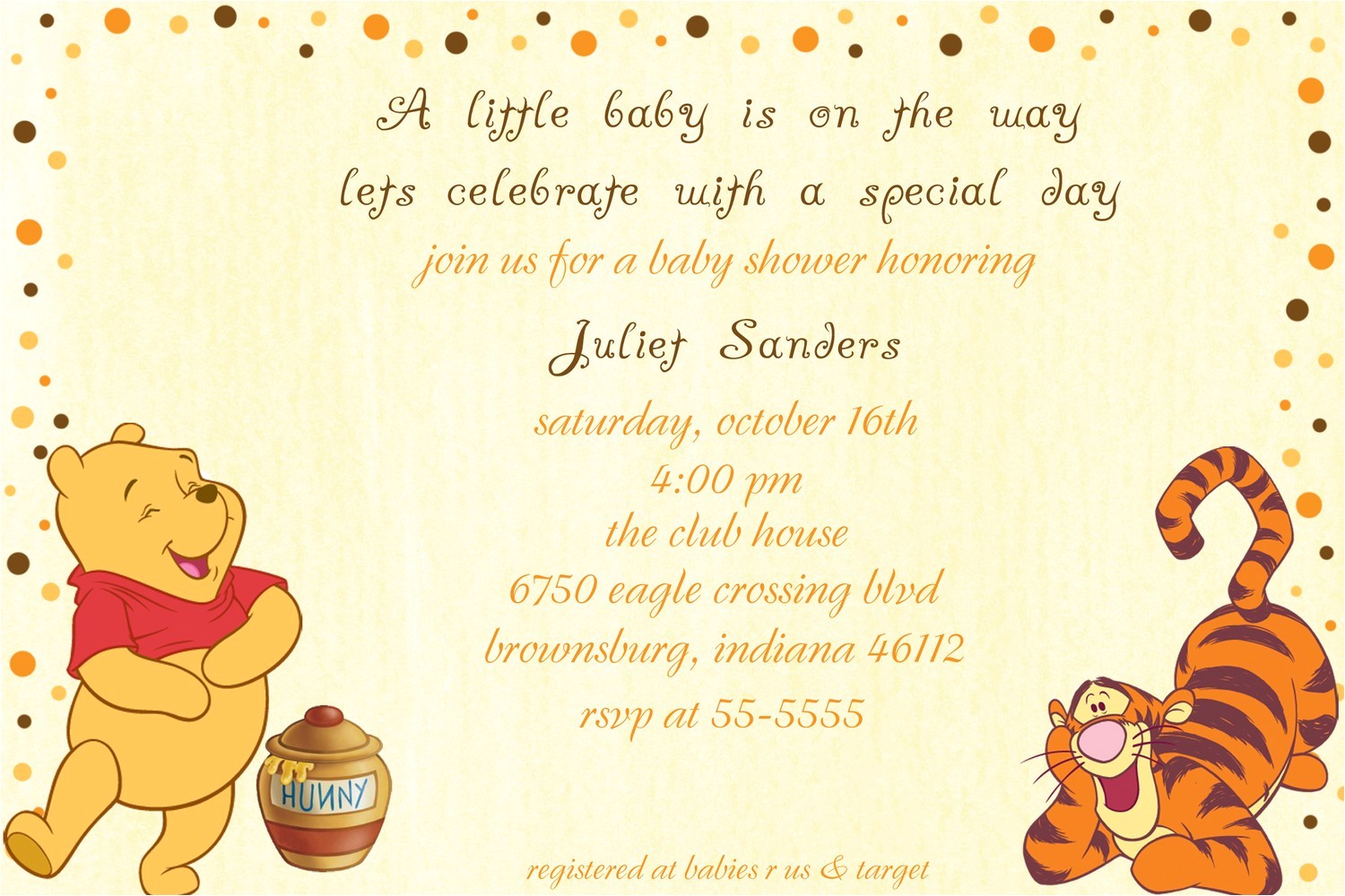 Free Winnie the Pooh Baby Shower Invitations Classic Winnie the Pooh Baby Shower Invitations