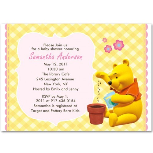 Free Winnie the Pooh Baby Shower Invitations Winnie the Pooh Baby Girl Shower Invitations Bs104