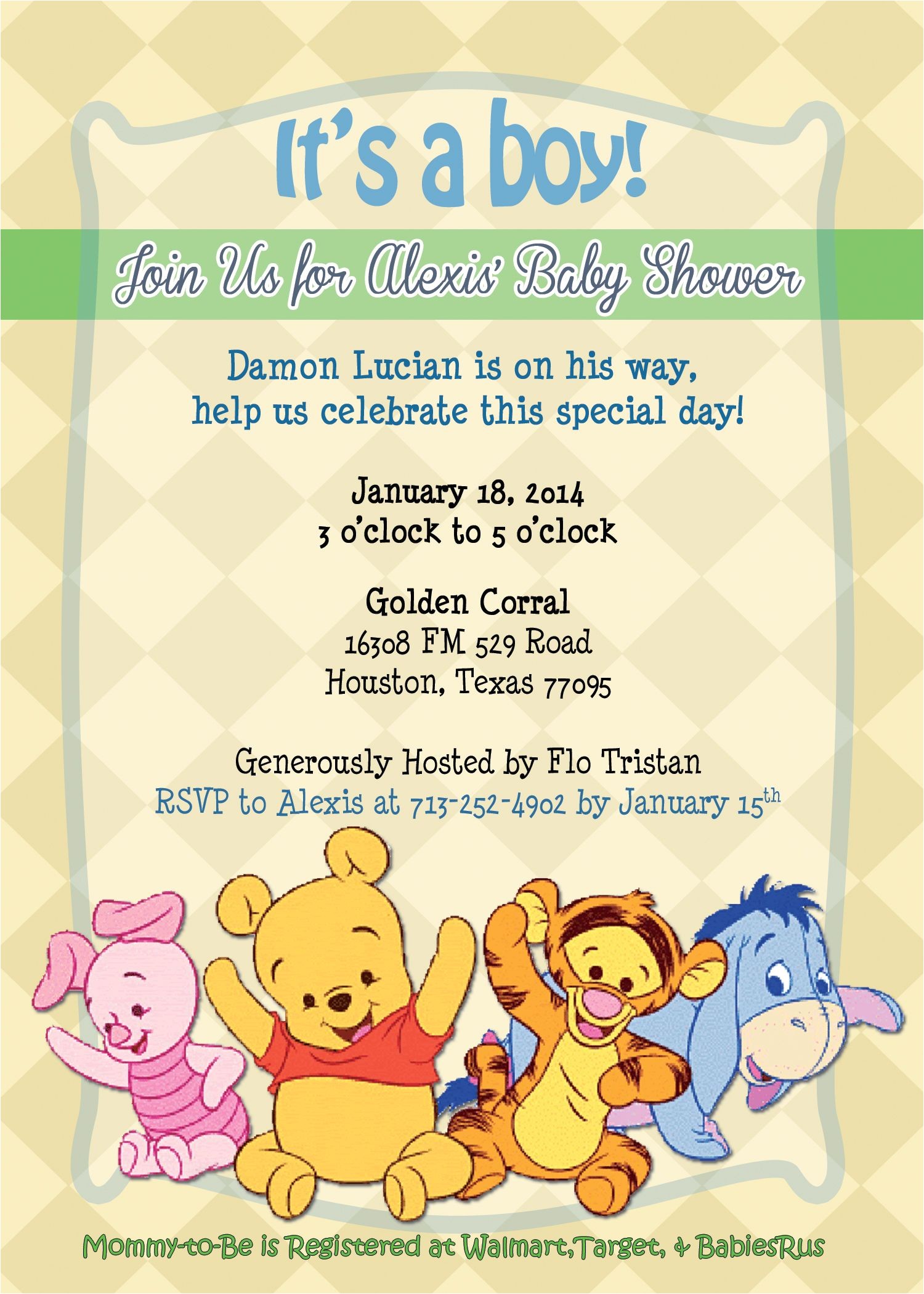 Free Winnie the Pooh Baby Shower Invitations Winnie the Pooh Baby Shower Invitation