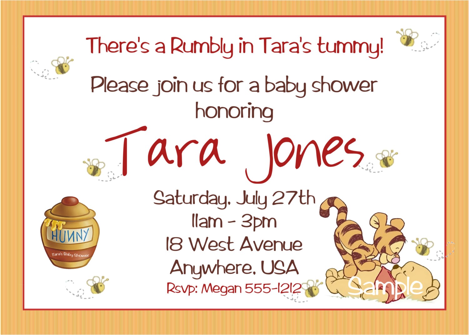 Free Winnie the Pooh Baby Shower Invitations Winnie the Pooh Baby Shower Invitations Printable Card