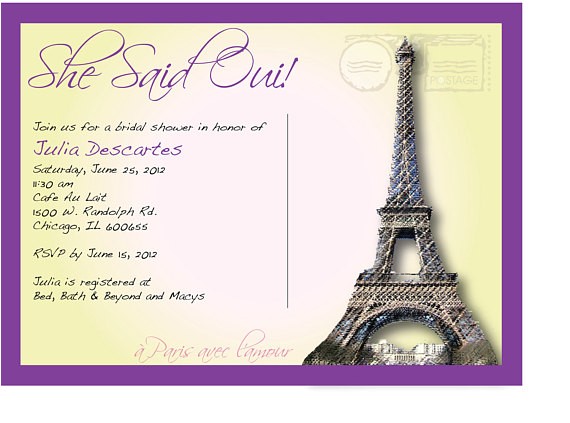French Bridal Shower Invitation Wording Bridal Shower Invitations Bridal Shower Invitations